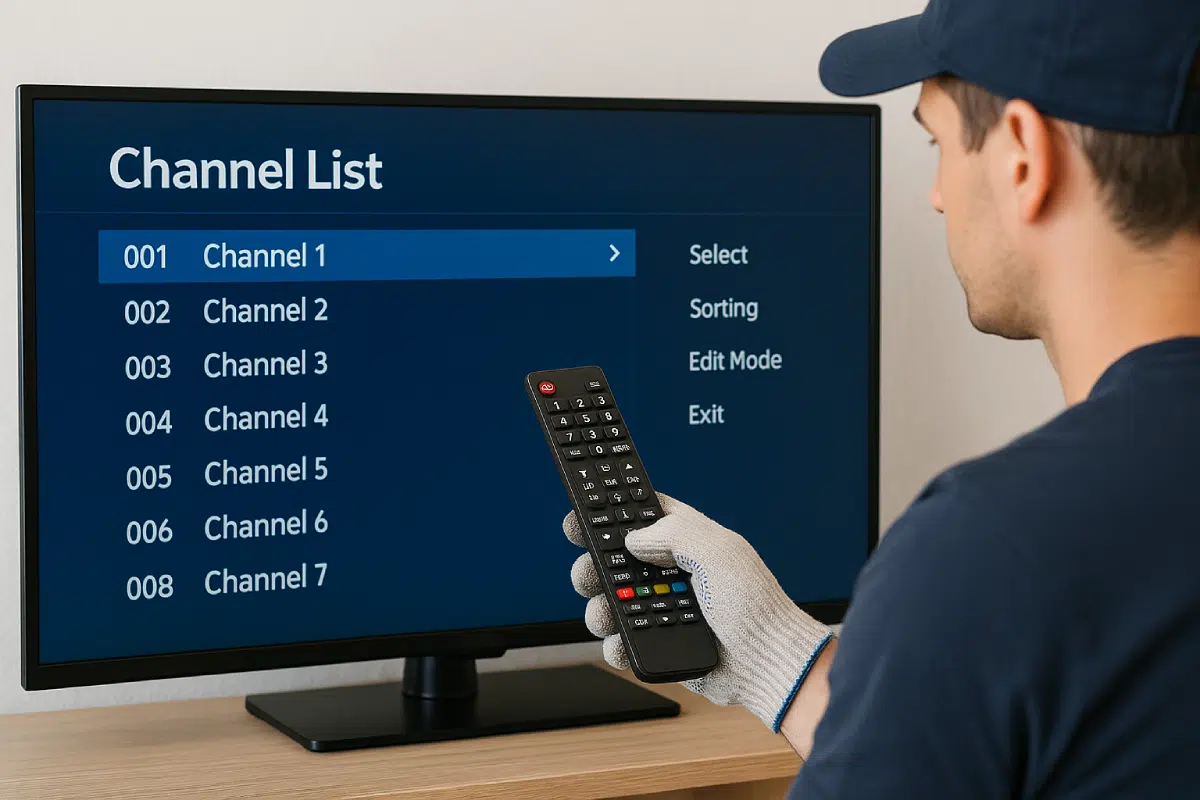 ترتيب قنوات الدش المركزي